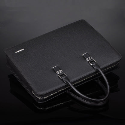 Men's Multi-Compartment Business Briefcase with Lock