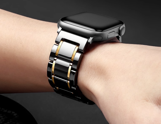 Ceramic Metal Watch Strap for Apple Watch 38-45mm