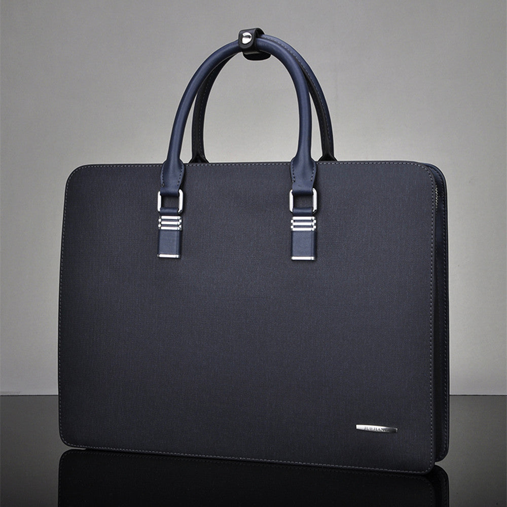 Men's Multi-Compartment Business Briefcase with Lock